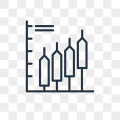 Bar chart vector icon isolated on transparent background, Bar chart logo design