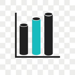 3d data analytics bars graphic vector icon isolated on transparent background, 3d data analytics bars graphic logo design