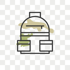 Backpack vector icon isolated on transparent background, Backpack logo design