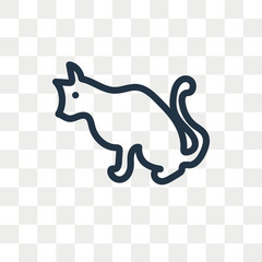 Cat vector icon isolated on transparent background, Cat logo design