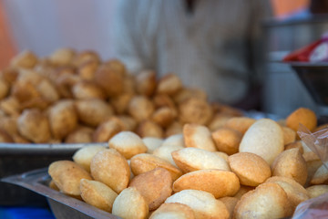 Closeview of Pani Puri, Golgappe, Chat item, India. Indian panipuri