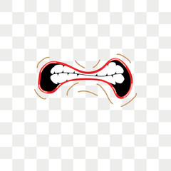 Mouth expressions vector icon isolated on transparent background, Mouth expressions logo design