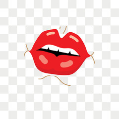 Mouth expressions vector icon isolated on transparent background, Mouth expressions logo design