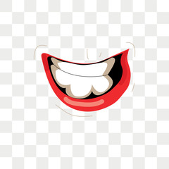 Mouth expressions vector icon isolated on transparent background, Mouth expressions logo design