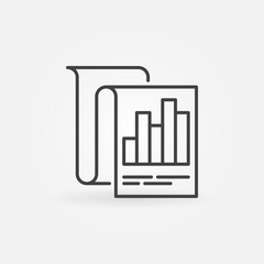 Business report outline vector icon or symbol