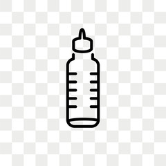 Bottle vector icon isolated on transparent background, Bottle logo design