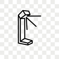 Turnstiles vector icon isolated on transparent background, Turnstiles logo design
