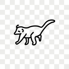 Coati vector icon isolated on transparent background, Coati logo design