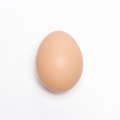 Egg on white background