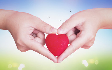 Fototapeta premium World Heart Day Concept: red heart background