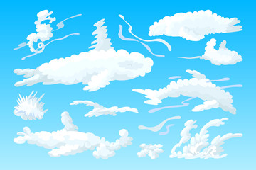 vector animal shaped cloud set