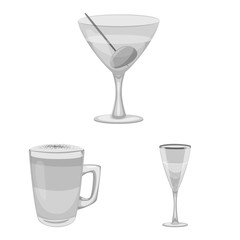 Isolated object of drink and bar icon. Set of drink and party vector icon for stock.
