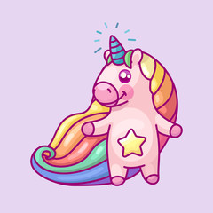 vector volume rainbow unicorn