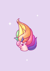 vector volume rainbow unicorn