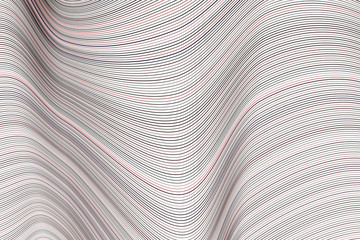 Plakat Abstract conceptual geometric line, curve & wave pattern. Effect, canvas, shape & creative.