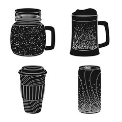 Vector design of drink and bar icon. Collection of drink and party stock vector illustration.