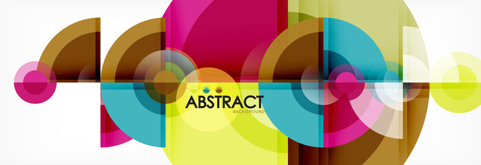 Abstract background bright circles geometric design