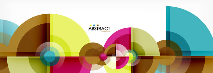 Obraz premium Abstract background bright circles geometric design