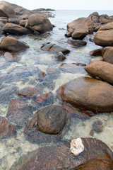 Tide Pools on Pigeon Island National Park across from Nilaveli Beach in Trincomalee state Sri Lanka Asia