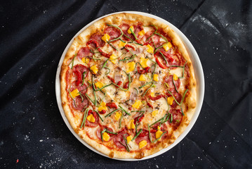 pizza with corn