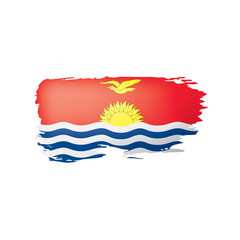 Kiribati flag, vector illustration on a white background.