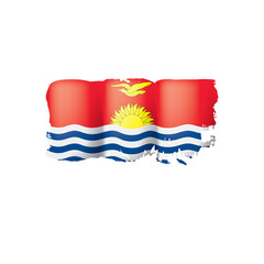 Kiribati flag, vector illustration on a white background.