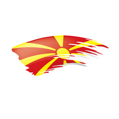 Macedonia flag, vector illustration on a white background.