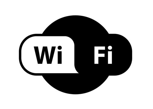 Wifi logo zone location wireless internet signal flat - for stock ,icon.