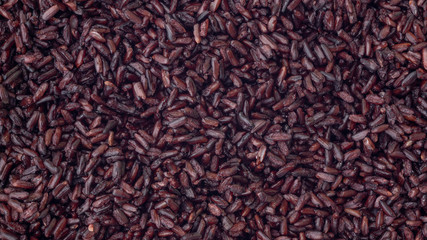 Close up of riceberry for a background.
