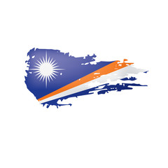 Marshall Islands flag, vector illustration on a white background.