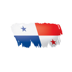Panama flag, vector illustration on a white background.