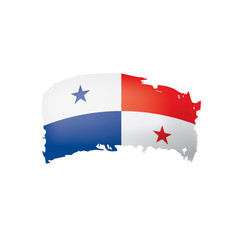Panama flag, vector illustration on a white background.