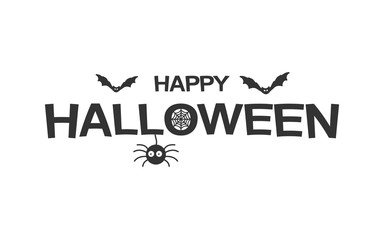 Vector image of happy Halloween poster design.