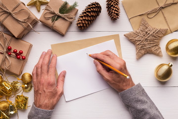 Merry Christmas greeting card with space for text