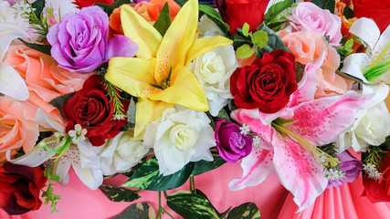 backdrop background from fabric flower