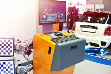 Wheel alignment stand with infrared