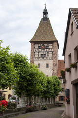 Fototapeta premium Bergheim. La Porte Haute. Alsace. Haut-Rhin. Grand Est