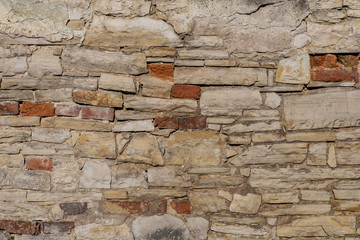 Alte Mauer mit Ziegeln (Textur)