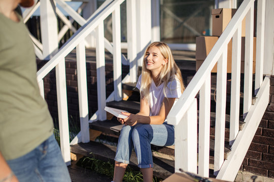 Our First Home Swith New Home Owners On Step