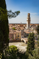 Fototapeta premium panorama of Verona with view of the old dome