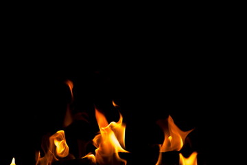 Abstract fire on black background