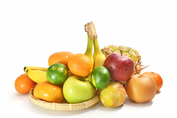 白背景のフルーツ
