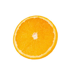 Orang slice isolate on white background. With clipping path