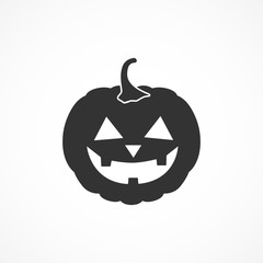 Vector image of halloween pumpkin icon.
