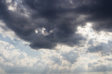 Cumulonimbus clouds, dramatic sky
