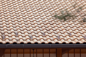 Ceramic tiles on modern roof