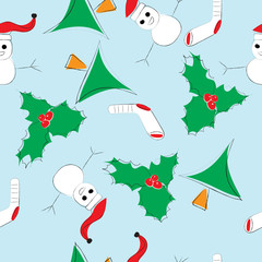 Christmas seamless pattern vector illustration