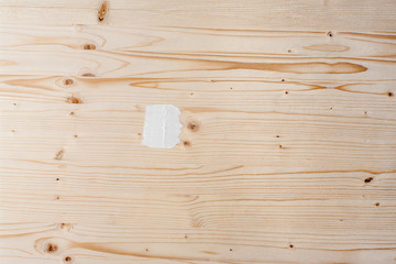 White paint smear stroke stain on shabby wooden plank. Wood texture