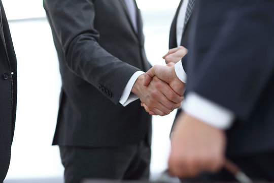closeup.handshake of business partners.