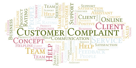 Obraz premium Customer Complaint word cloud.